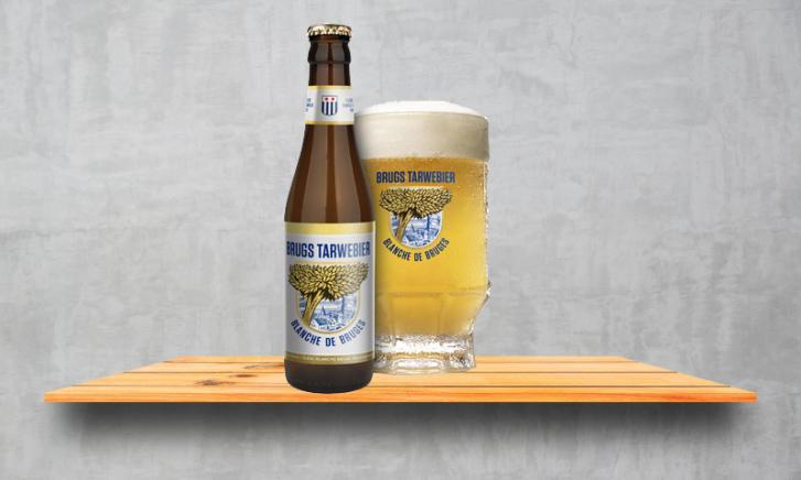 Brugs Tarwebier flesje en glas Brugs Tarwebier flesje en glas